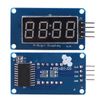 Hilitand LED Display Module, Red Light LED Digital Display, 4-Digit 7-Segments Module, Adjustable Brightness LCD Module