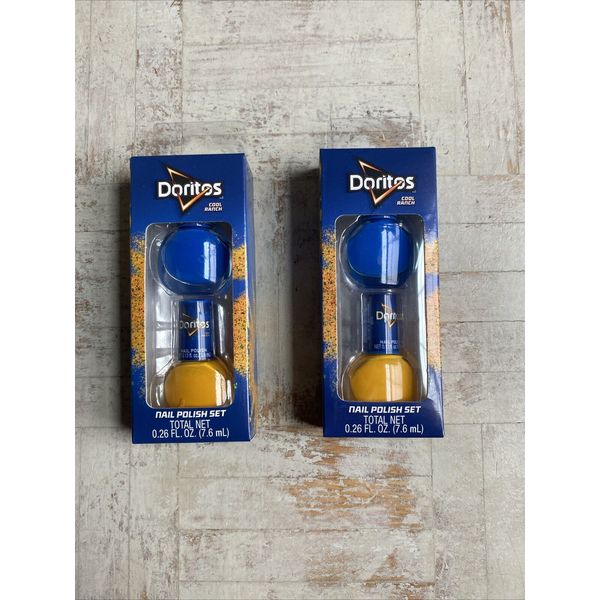 Doritos Cool Ranch Nail Polish Set Orange & Blue 2 Box Lot 💅