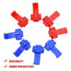 Hocansen 50 Pieces Lock Wire Connectors Quick Splice Snap Connectors（Red/Blue/N2J)