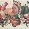 Printed Linen Tablecloth 52x70" Oblong, FALL,PUMPKINS & TURKEY, THANKSGIVING,BM