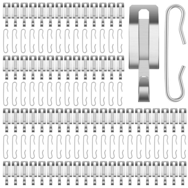 Heat Cable Roof Clips De Icing Cable Clips and Spacers Kit Roof Clips and Spacers Set Cable Wire Clips Gutter Clips Outdoor Cable Clips Heater Clips Kit Heat Tape Clips Kit (48 Pieces)