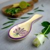 City to Cottage Lavender Pattern Ceramic Kitchen Utensil Holder/Spoon Rest