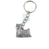 Pewter Yorkie (Show Clip) Keychain