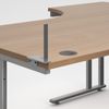 Mr Office Aluminium framed screen brackets (pair) to fit on desk return, White