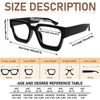 MMOWW 3 Pack Oversized Reading Glasses Square Frame for Women Men Blue Light Blocking Computer Readers Spring hinges +1.5