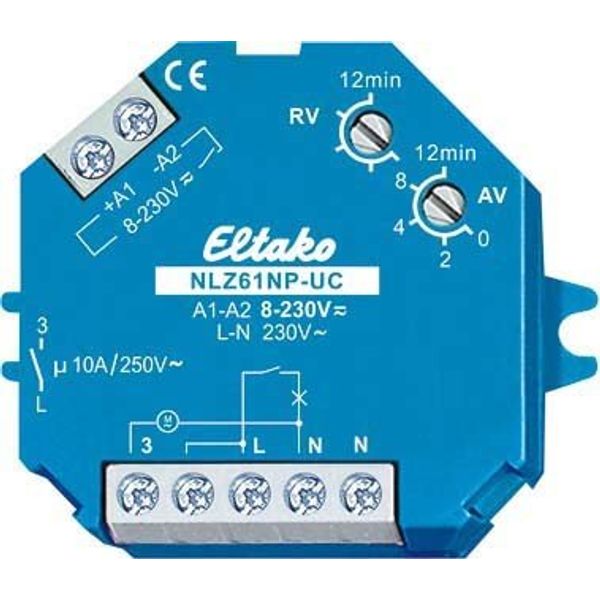 Eltako Nachlaufschalter NLZ61NP-UC 1S Nicht Pot.frei Zeitrelais Installationstechnik für Reiheneinbau 4010312603048