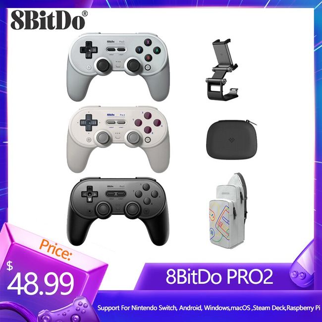  8Bitdo Sn30 Pro Bluetooth Controller for Switch/Switch OLED,  PC, macOS, Android, Steam Deck & Raspberry Pi (Gray Edition)