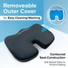 Deluxe Ergonomic Gel Seat Cushion - Gray