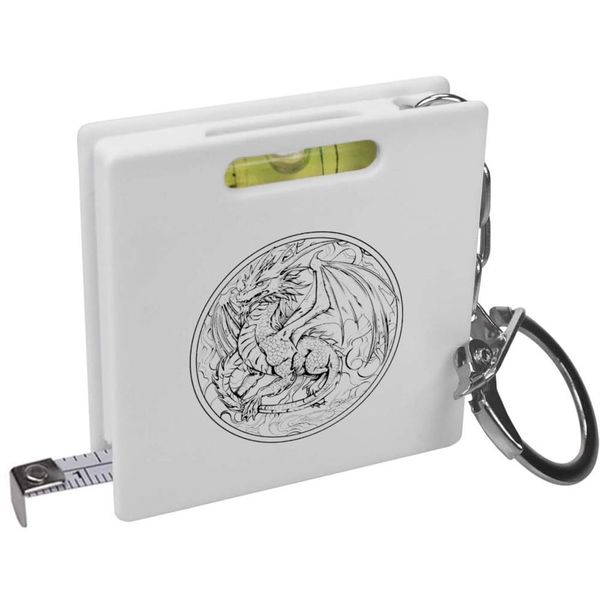 Azeeda 'Dragon Emblem' Keyring Tape Measure/Spirit Level Tool (KM00037116)