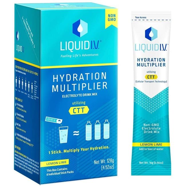 Liquid I.V. Hydration Multiplier Electrolyte Powder Supplement Drink Mix 8 Count