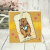 Woodware Collection - Flower Bear - Clear Stamp Set, FRM039, Transparent, A7