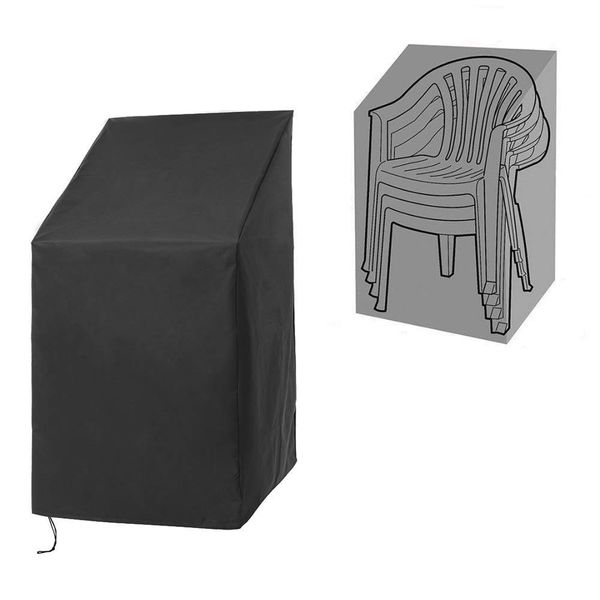 Patio Furniture Covers,Outdoor Chair Covers,Outdoor Furniture Cover Waterproof,Heavy Duty Patio Chair Cover For Outdoor Furniture,Stacking Chair Cover with Adjustable Cord For All Weather Protection.