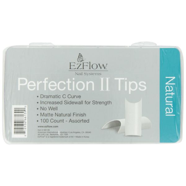 EZ Flow Perfection Ii Tips Natural, 100 Count