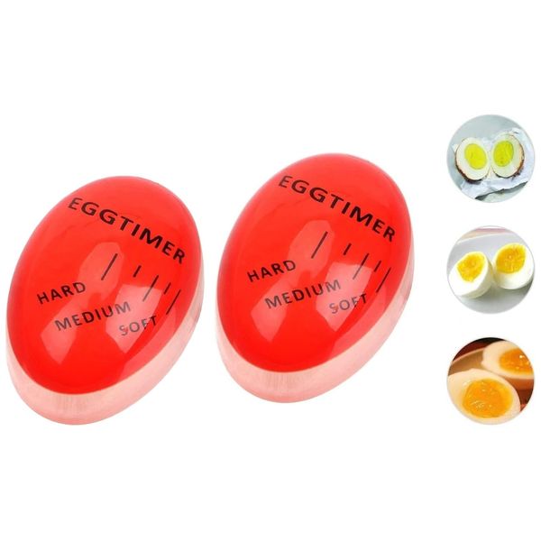 Modern Egg Timer, Timer for Boiled Eggs, Hard/Medium/Soft Display, Infinitely Reusable (2)