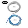 2 Pack 2.8m Data Cable Protective Sleeves - Prevent Pets Biting, Gradient Blue & Bright Silver