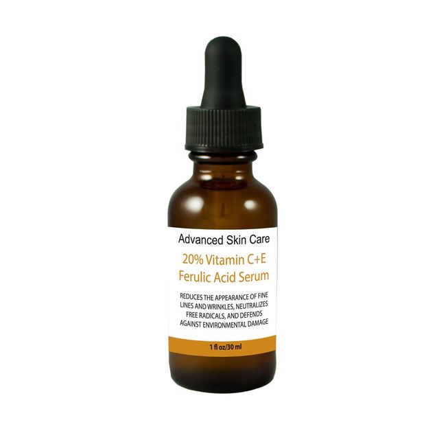 20% Vitamin C+e Ferulic Acid & Hyaluronic Acid Serum, Skin Brighten Skin Age & Sun Damage Wrinkle 1oz (Made Fresh When Ordered!)