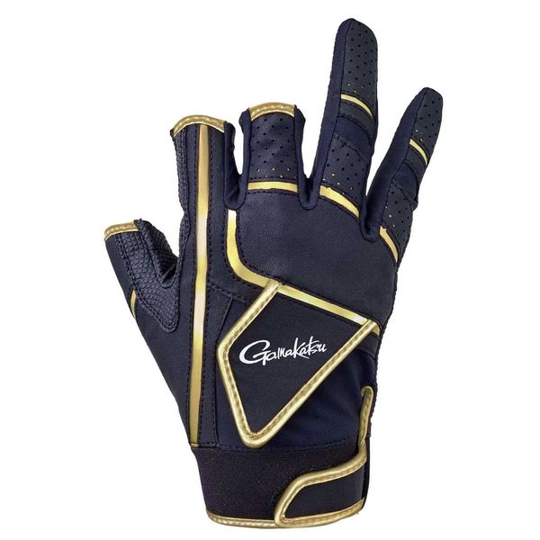 Gamakatsu Cordura Tournament Gloves 3 Pieces GM7290 Black/Gold M