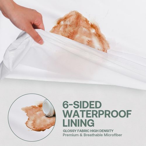39"x80" Twin XL Mattress Protector 9" Depth【Dorms Hotel Exclusive】 Box Spring Mattress Cover Waterproof Soft Noiseless Breathable Mattress Encasement