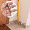 3X Wall Mounted Chrome Spring Door Stop Sprung Stopper Skirting Board Buffer with 3X Replacement Rubber tip