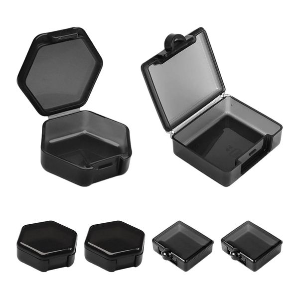 3-Piece Square Box and 3-Piece Polygonal Box, Convenient Storage Box, Plastic Storage Box, Mini Dust-Proof Storage Box, Home Medicine Box