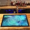 Mandala aqua boho, buddhism printed bar runner counter mat