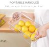 Stackable Refrigerator Organizer Bins, 6 Pack Clear Kitchen Organizer Contain...