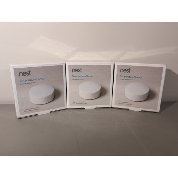 3 Brand New Sealed Google Nest Temperature Sensor Model A0106 white