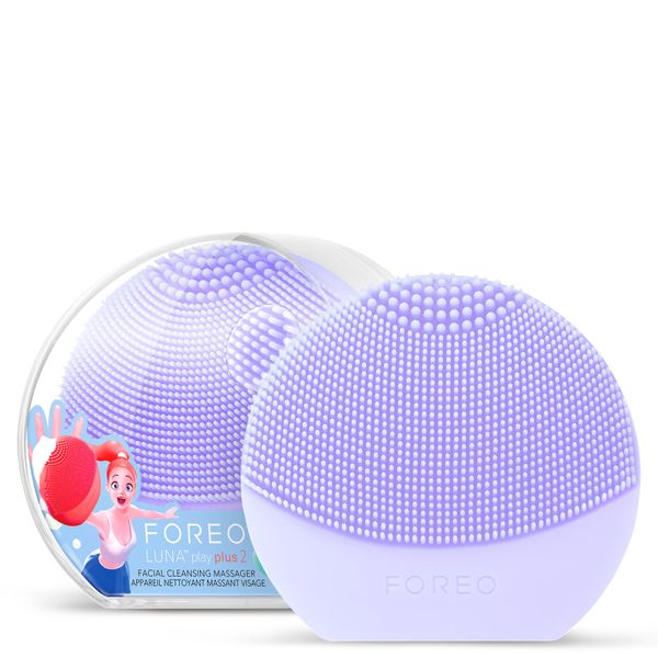 FOREO LUNA play plus 2 - Facial Cleansing Brush - 1-min Deep Facial Cleanser - Travel Accessories - Silicone Face Massager - Holiday Essentials - Ultra-hygienic - All Skin Types - I lilac you!