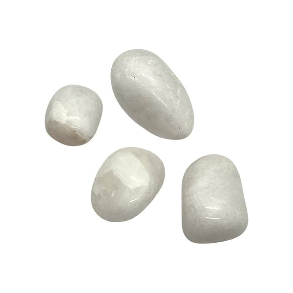 VIE Tumbled Crystals, Pack of 6, White Agate