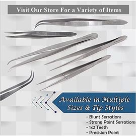 Wholesale All Pure 2pc Tweezers Set- 3.5 STAINLESS STEEL