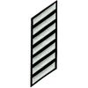 Uniform Service Hash Marks - LAPD Silver Grey on Black Felt Backing - 7 Hashes