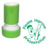 Please Improve impresentation Self-Inking Teacher Stamp - Green Ink. 22mm, Reinkable *