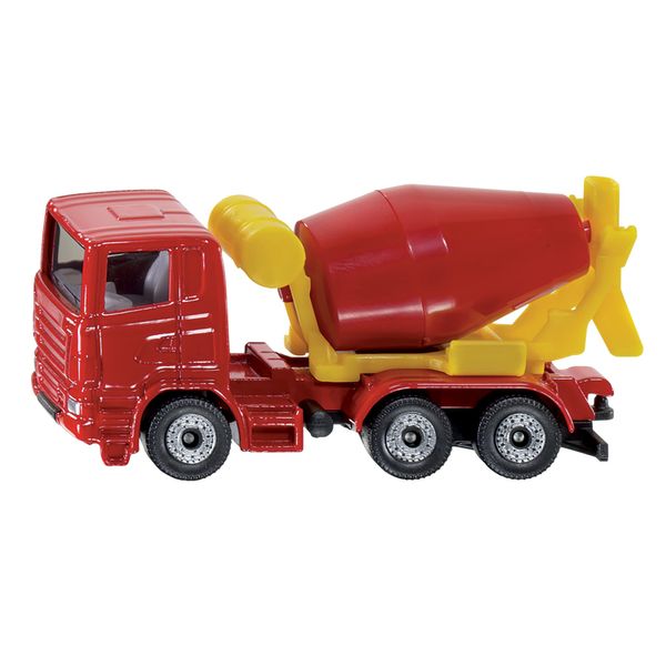 siku 0813, Concrete Mixer, Metal/Plastic, Red/Yellow, Tiltable mixing drum