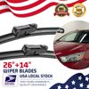 East Forest High elasticity Windshield Wiper Blades Bracketless Size 26"+14" US