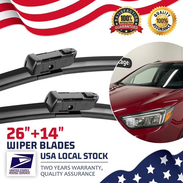East Forest High elasticity Windshield Wiper Blades Bracketless Size 26"+14" US