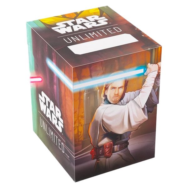 Gamegenic Star Wars Unlimited SOFT CRATE - Full-Color Printed & Officially Licensed Durable Deck Box, Holds 60 Double-Sleeved Cards, Perfect for TCGs and LCGs, Obi-Wan Kenobi/Darth Maul, Made