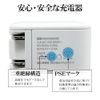 RACA2A02WH USB Type-A 2.4A AC Charger, Universal Smart IC Included, Compact, Compatible with iPhones, Tablets, White