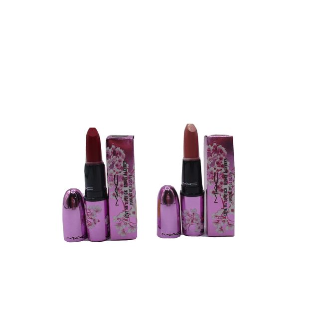 Set / 2 Mac Love Me Lipstick ~ Cheery Cherry / Sakura szn  ~ 0.1 oz (x2)  ~ BNIB