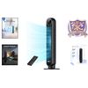 90° Oscillating Floor Fan with Remote - 4 Modes, 8H Timer, Black 36-Inch Design