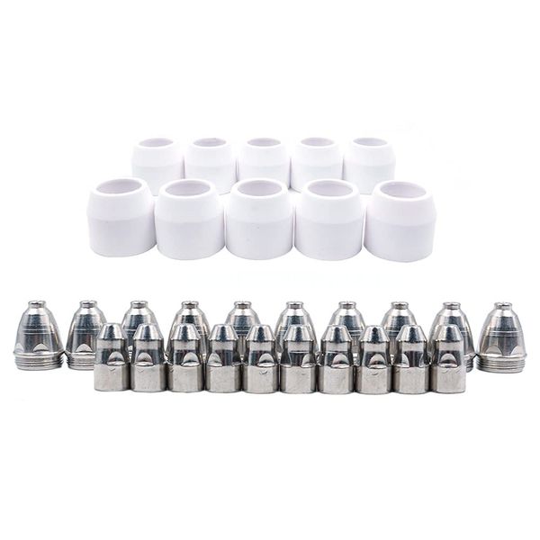 CENPEK 30Pcs Plasma Electrode Tip Nozzle 1.5 100Amp Plasma Cutter Torch Consumables Kit fit P-80 Cutter Tips Nozzle