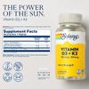 Solaray Vitamin D3 + K2 | D & K Vitamins for Calcium 120 Count