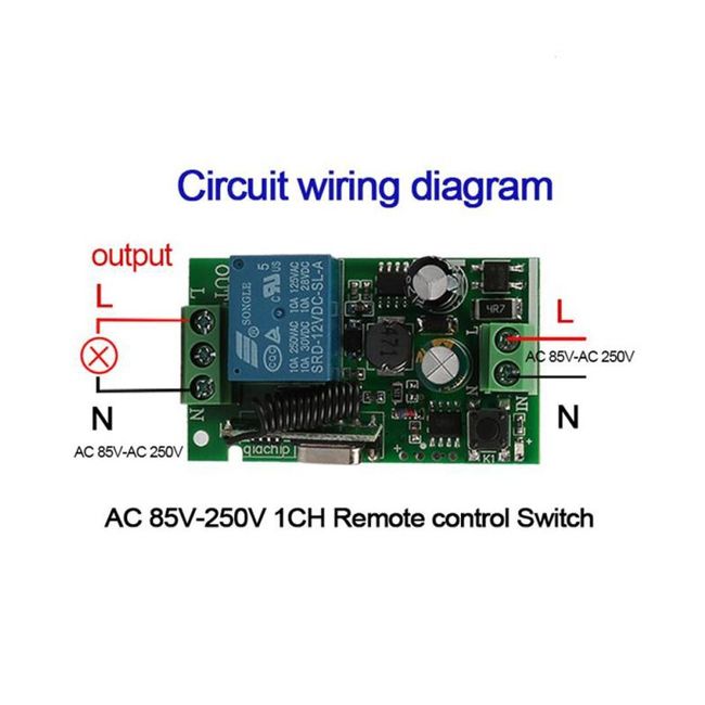 QIACHIP Wireless Remote Control Light Switch 220V Receiver Transmitter ON/ OFF Digital 1/2/3 Way