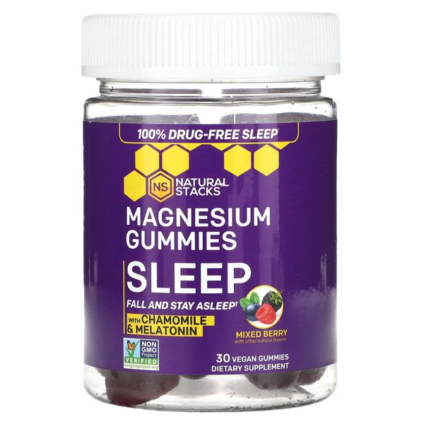 Magnesium Gummies, Sleep, Mixed Berry, 30 Vegan Gummies