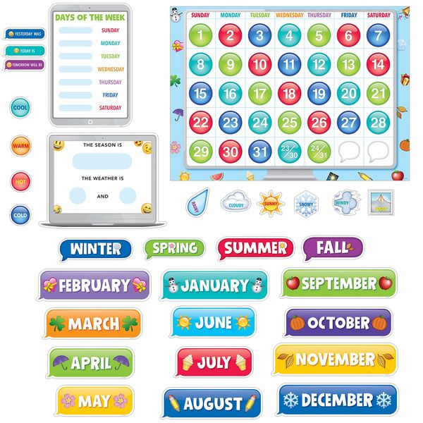 CTP Bulletin Board Academic Calendar, Classroom Decoration, 67 Pieces (Creative Teaching Press 2649)