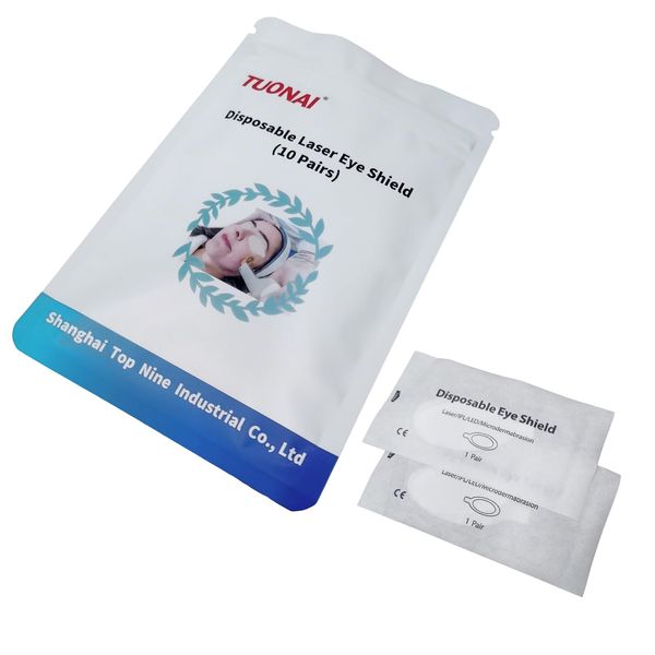 TUONAI Disposable IPL Eye Shields 10 Pairs for IPL Laser Hair Removal Beauty Fields Client Eye Protection 190-11000nm