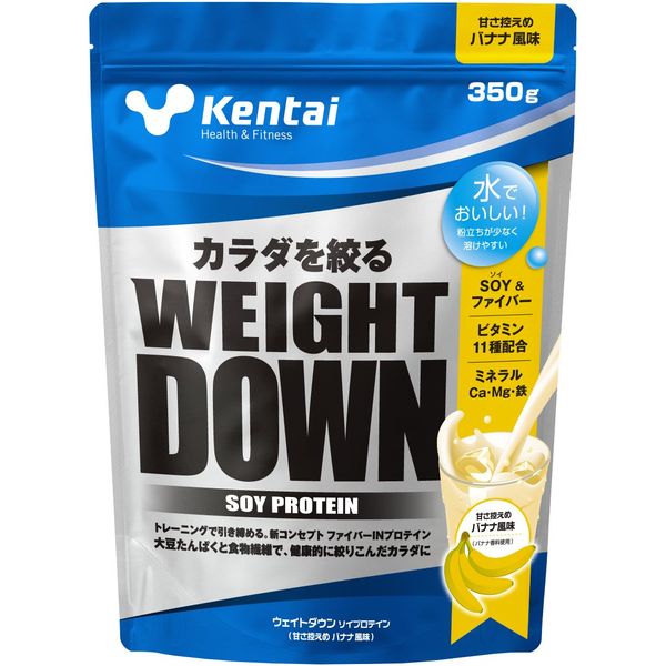 Kentai Weight Down Soy Protein, Modest Sweetness Banana Flavor, 12.8 oz (350 g)