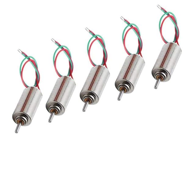 DC 1.5-3.7V 42000RPM Coreless Micro DC Motor 4mmx8mm for Airplane Model RC Toys, Pack of 5