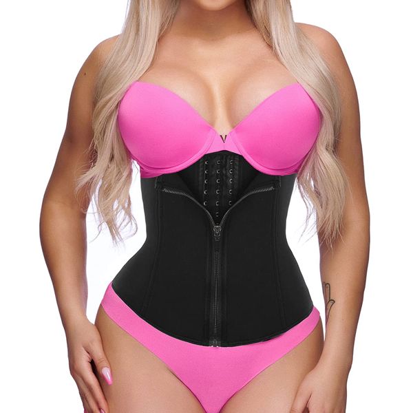 GainKee Womens Waist Trainer Workout Seamless Waist Trainer for Women Sweat Waist Trainer with Zipper (Medium, Belt)