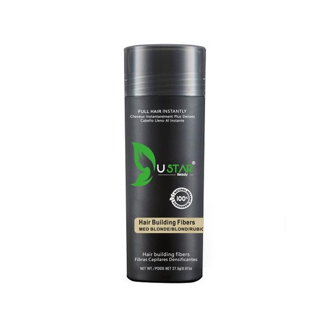 USTAR MEDIUM BLONDE Hair Building Fibers One Bottle 0.98oz Free Shipping