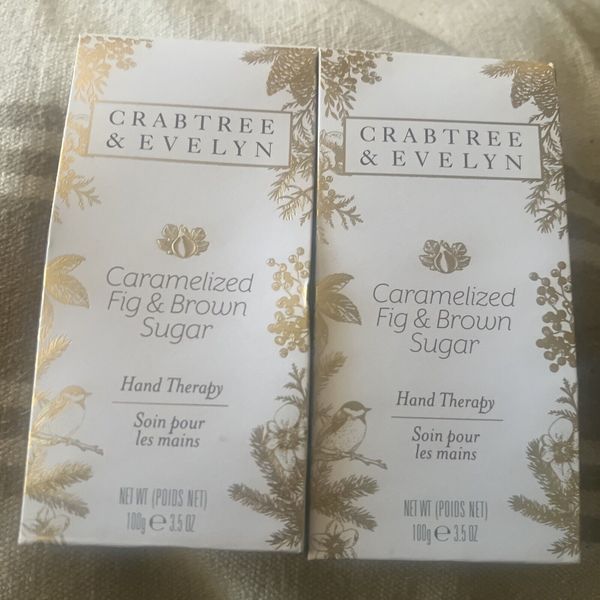 Crabtree & Evelyn Caramelized Fig & Brown Sugar Hand Therapy 3.5 oz NEW 2 Pieces